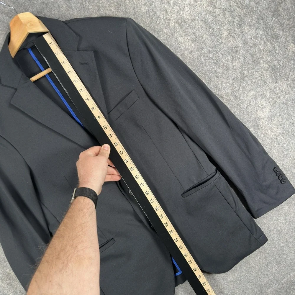 Twillory Suit Jacket Mens 38R Black Stretch Performance Travel Polyester Blazer